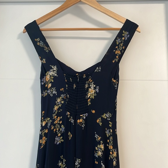 Reformation Fulton Dress Navy - Picture 3 of 4